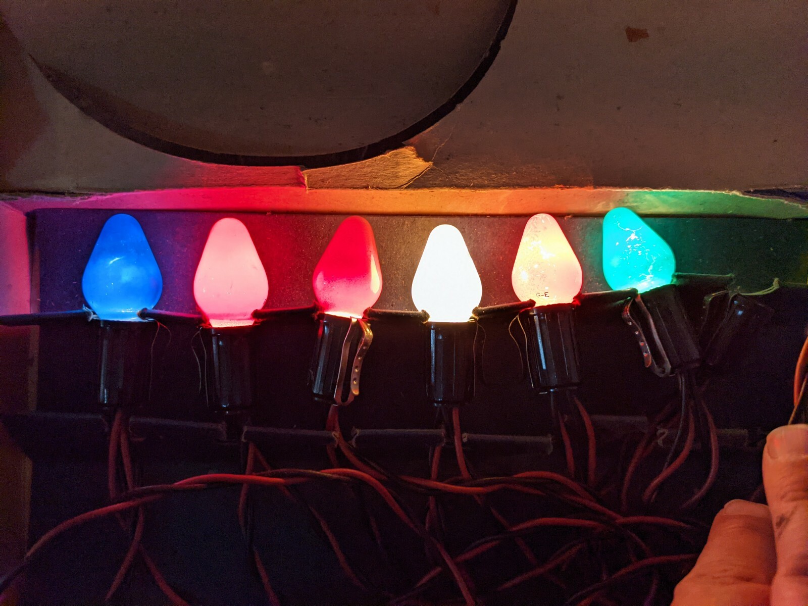 Vintage Pair Of General Electric Straight Line 7 Light Set, Christmas Lights eBay