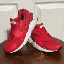 NIKE AIR HUARACHE Run - Red - Good Condition - Big Boys 7Y / Women Sz 8.5