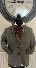 Immaculate Ladies Viyella Tweed Blazer Size 10-12 Shooting Country Riding
