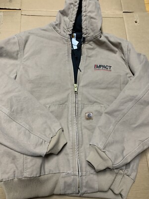 Carhartt J130 SDL Sandstone 0803 Hooded Large Tall Quilt Lined Canvas Jacket