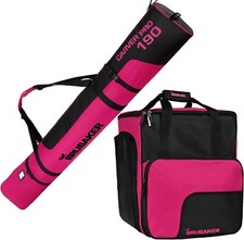 BRUBAKER Carver Pro set borsa porta scarponi e sacca sci 170 190cm fucsia nero