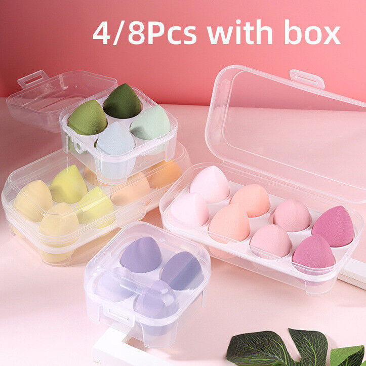 4/8PCS One Set Value Makeup Foundation Blender Sponge Puff Cosmetic Beauty Eggs