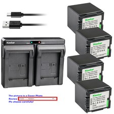 Kastar Battery Dual Charger for Panasonic CGA-DU21 CGR-DU21  NV-GS508 NV-MX500A