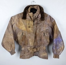 Vtg 80s Head Sportswear Ski Jacket W/ Belt Metallic Copper Women’s Sz 6 Usa Made