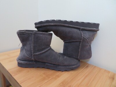 Bearpaw Alyssa Bootie Suede Short Boots Slate Gray Size 7
