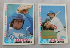 1982 Topps Los Angels Dodgers Baseball Pick one