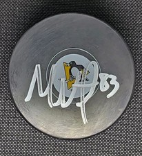 NEW MATT NIETO Signed NHL Hockey Puck Pittsburgh Penguins Foundation Auto
