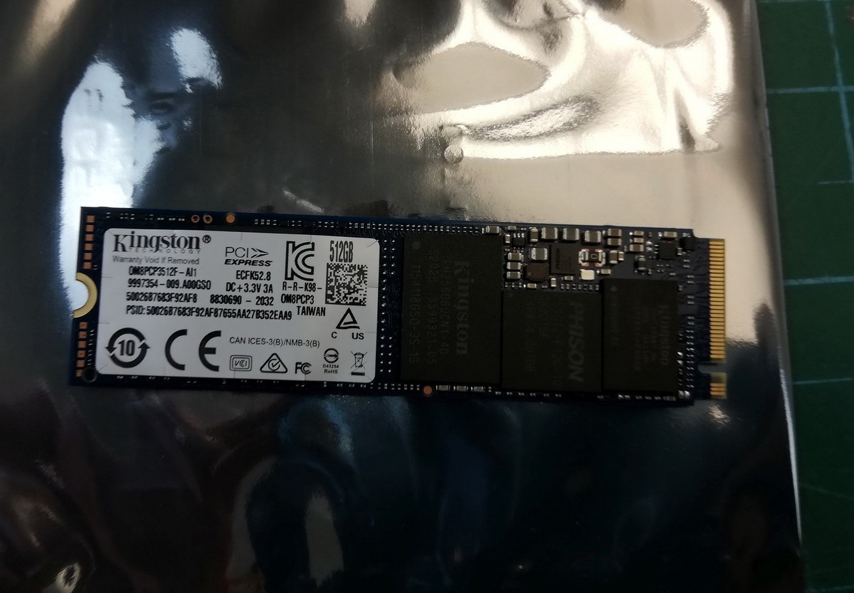 内蔵型SSD Kingston OM8PCP3512F-AA 512GB SSD Kingston 512GB SSD Solid State Drive NVMe PCle 3.0 x4 OM8PCP3512F