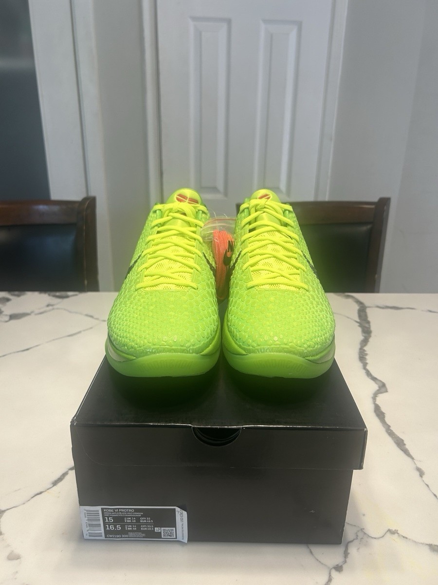 Size 15 - Nike Zoom Kobe 6 Protro Low Grinch for sale online | eBay