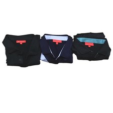 Lot Of 3 RedVanly Polo Shirts Mens Large Blue Black Performance Stretch Golf