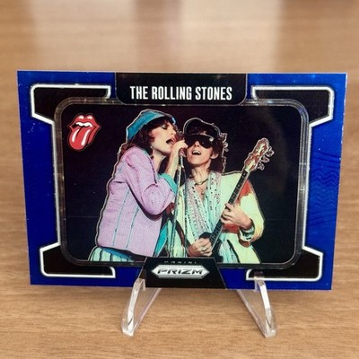 2025 Panini Prizm Rolling Stones Mick Jagger Keith Richards #76 Blue Confetti