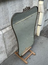 GRANDE SPECCHIO 1950 OTTONE VETRO ITALIAN DESIGN GLASS BRASS MIRROR