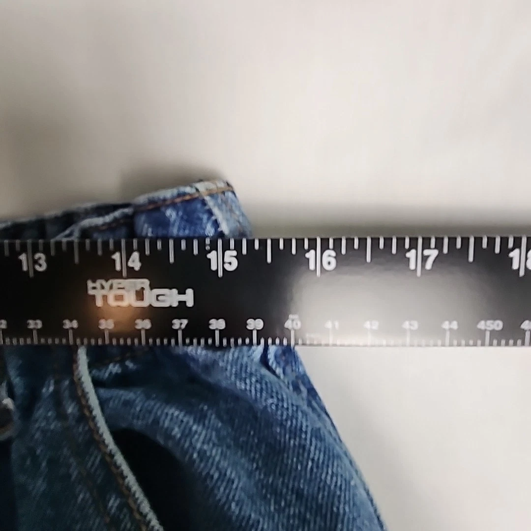 Pantalones de chándal de mezclilla Forever 21 talla 28 puños elásticos cintura bolsillos de carga novio