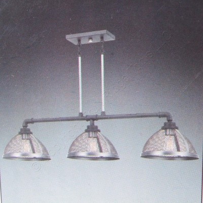 QUIZEL Awning Island ASHAW344MB Light 3LT Mottled Black Linear Chandelier
