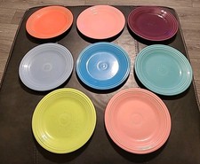 FIESTAWARE Mixed Colors Salad Plate Lot of 8 Fiesta 7 1/4" Rainbow