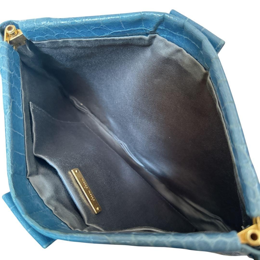 Miu Miu shoulder bag, embossed, blue — image 7