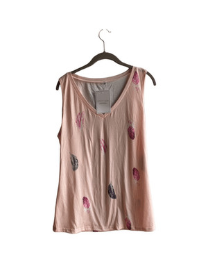 NWT Etcyy New womans novelty v neck peach cotton tank top size large