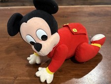 Vintage Disney Crawling Electronic Baby Mickey Mouse in PJs 1995 Toy Works