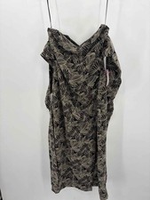 Pre-Owned Zara Black Size Medium Midi Strapless Dress