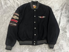 Vintage Harley Davidson Motorcycle Wool Blend Varsity Style Jacket Men&rsquo;s Size L