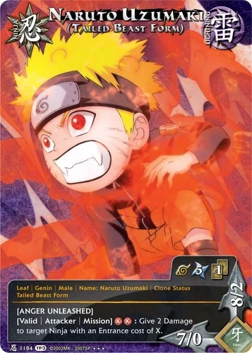 Naruto Uzumaki (Tailed Beast Form) - N-1184 - Super Rare - 1st Edition - Foil To