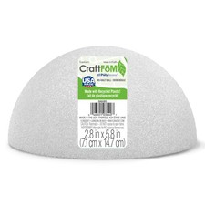 FloraCraft CraftF M Half Ball 2.8 x 5.8 Inch White 2.8" x 5.8", white