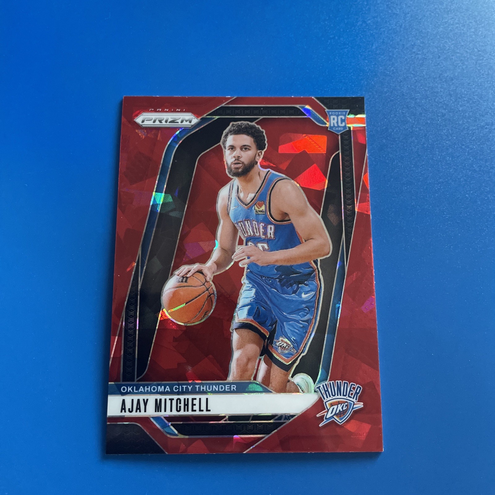 2024-25 Panini Prizm - Ajay Mitchell #226 Red Ice Prizm (RC)