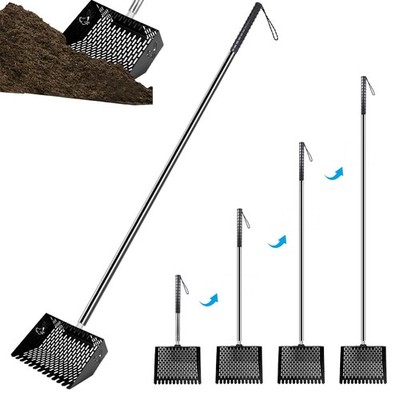 Kalekey Heavy Duty Chicken Coop Rake and Scoop, 15 Inch Extra Large Chicken C...