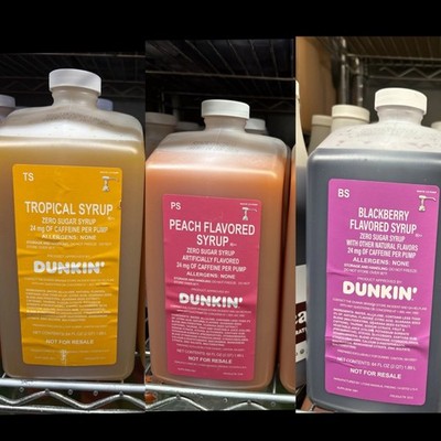 1 Dunkin Zero Energy Syrup Bottle