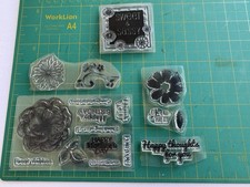 Floral  Sentiment Clear Stamp Lot