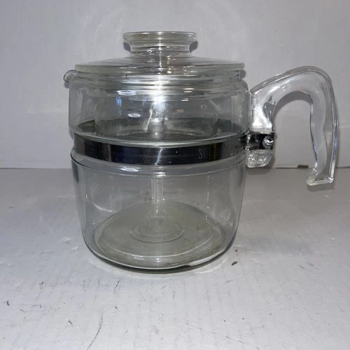 Vintage Pyrex Glass Flameware 6 Cup Coffee Percolator Pot 7756-C