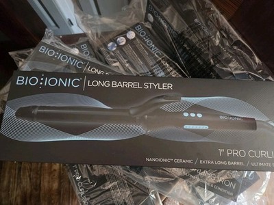 Bio Ionic Long Barrel Styler Curling Iron 1'' AUTHENTIC Unopened FAST FREE S/H 