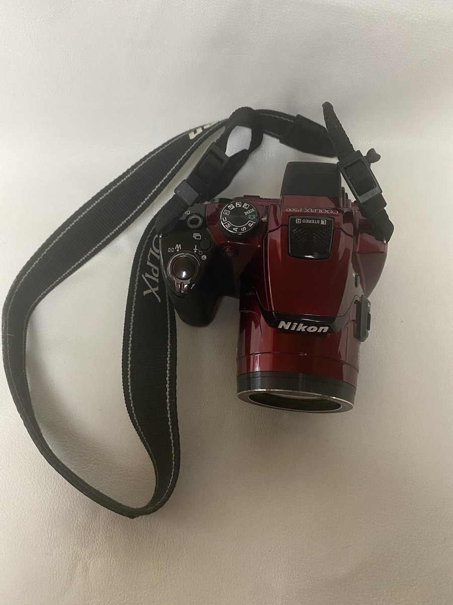 Nikon CoolPix P500 Red Digital Camera - 12.1 MP 36x Zoom Y2K