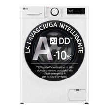 LG AI DD D4R3009NSWB Lavasciuga 9 / 6kg Serie R3 Classe A-10%/D, Lavatrice e Asciugatrice Insieme, 1400 giri, Lavaggio a Vapore, Eco Hybrid, Allergy Care, Motore Inverter Direct Drive, Bianca - 2
