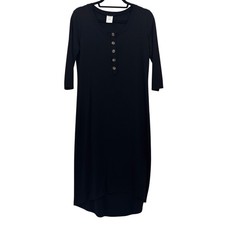 Lou Lou & Company The Everyday Dress Small Black Midi Basic Cozy