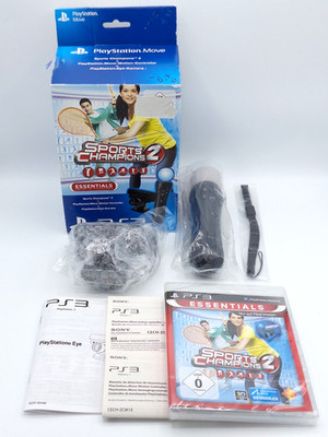 Sports Champions 2 Move Starter Set PS3 Kamera + Motion Controller Inhalt NEU