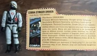 G.I. Joe Cobra Stinger Driver (v1) Action Figure with card - Vintage 1984