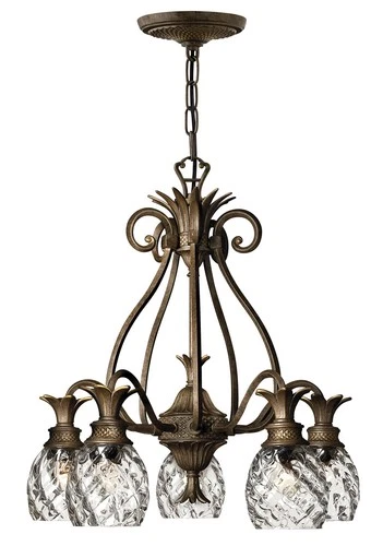 Hinkley 4885PZ Plantation 5-Light Chandelier - Picture 2 of 2