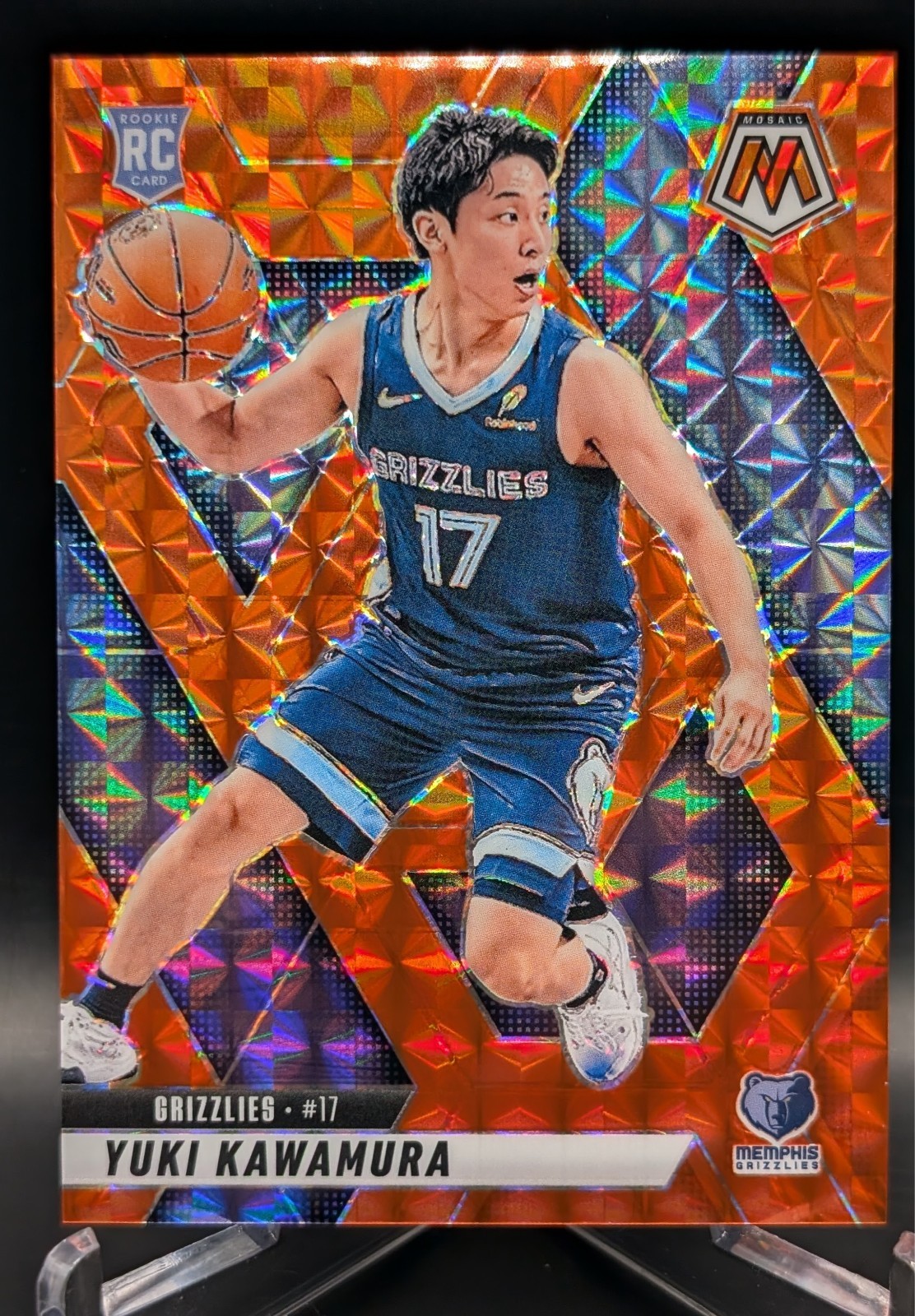 Yuki Kawamura 2024-25 Panini Mosaic #209 Orange Mosaic /249 Rookie RC