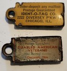 Illinois 1941 Idento Tag & 1942 Dav Mini License Keychain Tag — photo 2