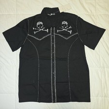 Dead Threads Punk Western Style Mens Button U...