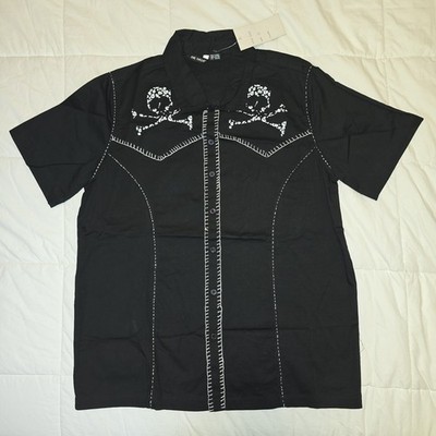 Dead Threads Punk Western Style Mens Button Up Farm Emo Sz S Goth Y2K Alt Rocker