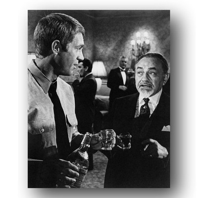 Steve McQueen, Edward G. Robinson Photo 8x10 The Cincinnati Kid 1965 Film