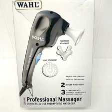 Wahl Electric 2 Speed Professional Massager 4120-1701 +3 Attachment Heads +Box