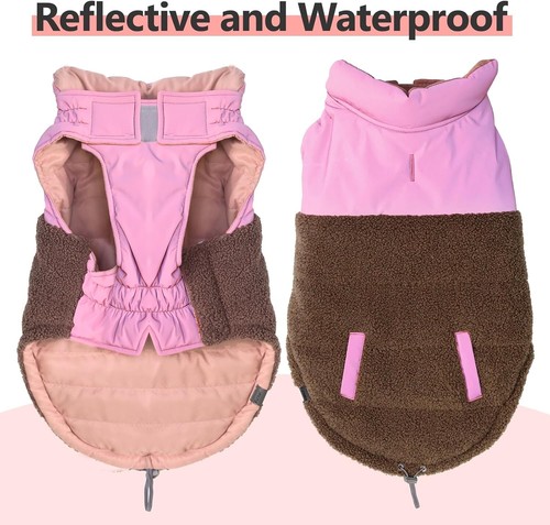 Reversible Reflective Waterproof Warm Jacket/Vest Small Dog - Picture 4 of 8
