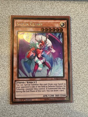 Yugioh! Santa Claws - PGL2-EN021 - Gold Secret Rare 1st Edition LP