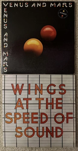 Wings Venus and Mars vinyl LP Paul McCartney Beatles At The Speed Of Sound Lot