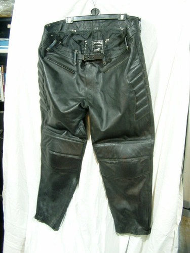 BIKER LEATHER TROUSERS MENS SKINTAN 50 