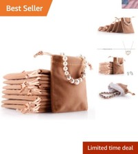 50PCS Elegant Velvet Jewelry Storage Bags - Drawstring Pouches for Any Event