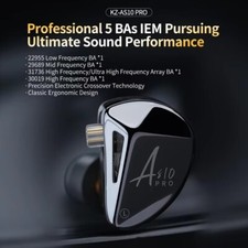KZ AS10 PRO 5BA in-Ear Earphones HiFi Bass Stereo Monitor Earbuds Music Headphon